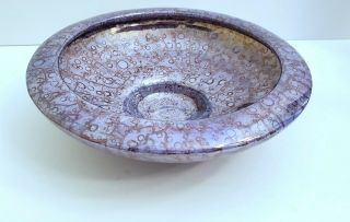 Antique Vintage Weller Pottery Cloudburst Lustre Blue Purple Bowl Rare C 1921