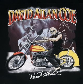 David Allan Coe Vintage Country Shirt Sleeveless Bike Button Down Rare Outlaw