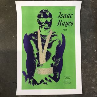 Isaac Hayes Concert Poster 1972 Virginia Tech Homecoming Soul Funk