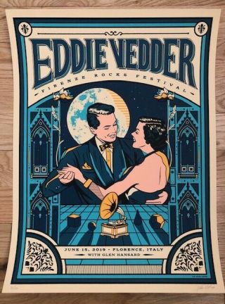 Eddie Vedder Florence 2019 Poster Ap - Pearl Jam