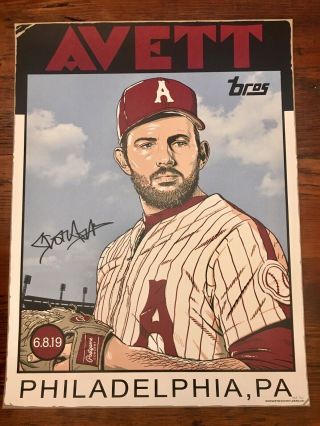 The Avett Brothers Poster Philadelphia Pa Phillies Baseball 6/8/2019