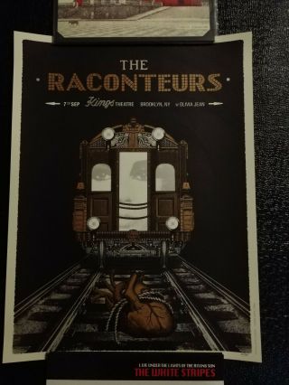 The Raconteurs Nyc Tour Gig Poster 9/7/19 Brooklyn Theatre