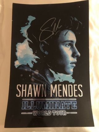 Shawn Mendes Signed Poster And Vip Lanyard