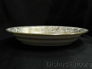 Wedgwood Gold Florentine W4219,  Dragons On White: Oval Serving Bowl (s),  10 "