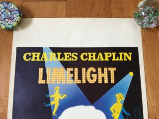 CHARLIE CHAPLIN LIMELIGHT 1952 BELGIAN POSTER NEVER FOLDED (BUSTER KEATON) RARE 5