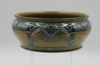 Buffalo Pottery Emerald Deldare Ware Bowl 1911 Art Nouveau
