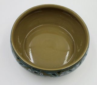 Buffalo Pottery Emerald Deldare Ware Bowl 1911 Art Nouveau 5