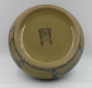 Buffalo Pottery Emerald Deldare Ware Bowl 1911 Art Nouveau 7
