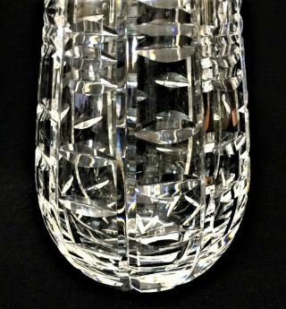 Rare Vintage Signed Waterford Crystal Glass Vase Heavy Sparkling Wedding Gift 6