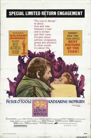 The Lion In Winter 1975 27x41 Orig Movie Poster Fff - 60752 Anthony Hopkins