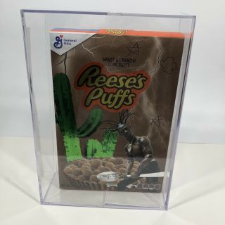 Travis Scott X Reese’s Puffs Cereal,  Acrylic Box Cactus Jack