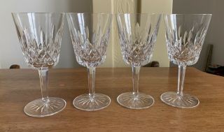 Set Of 4 Waterford Crystal Lismore Red Wine Glasses 6 7/8” Tall - Gift Quality
