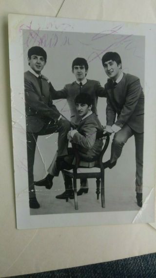 Signed Beatles Photo - By All Four - Estate Find