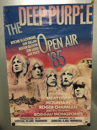 Vintage Deep Purple Open Air ‘85 Poster German Festival