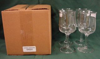 Lenox Crystal Dimension Water Goblets Stems (4) Set Of Four