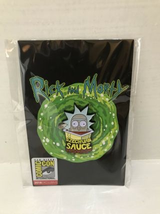 Sdcc 2018 Toynk Exclusive Rick And Morty Szechuan Sauce Pin Le 1000 Comic Con