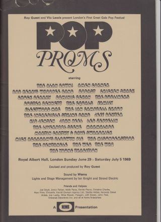 The Who,  Led Zeppelin,  Chuck Berry etc - Pop Proms programme 1969 2