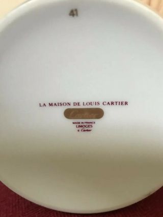 Cartier LA MAISON DE LOUIS CARTIER Cheetah Cat Porcelain Cup & Saucer 6