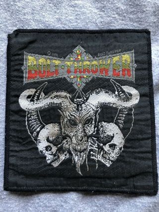 Bolt Thrower Rare Uk Embroidered Woven Sew On Patch