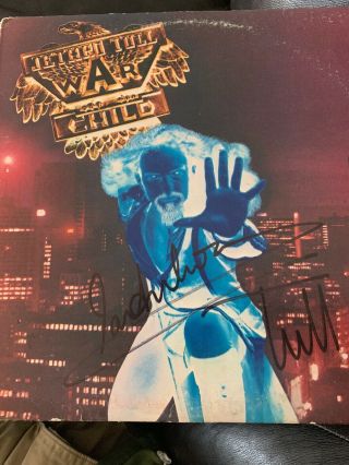 Ian Anderson Jethro Tull Autographed War Child Album Cover