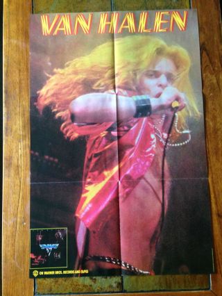 Vtg 1978 Van Halen Warner Bros.  Lp Record Cassette Promo Poster David Lee Roth