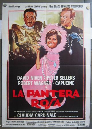 Zs63d The Pink Panther Peter Sellers Blake Edwards Rare 2sh Italian Poster