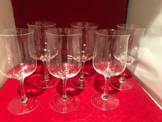 6 Lenox Crystal Dimension Water Goblets 7 " Tall C1974 - 1986 All In