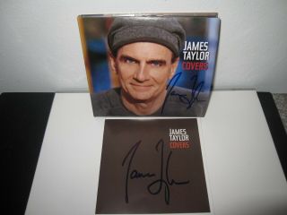 James Taylor Signed Covers Cd Autograph Sweet Baby Fire Carly Simon Two Items