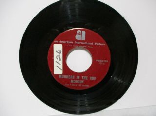 7 " Record With Radio Spots For Murders In The Rue Morgue