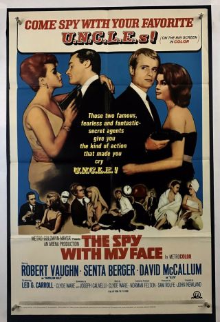 Spy With My Face Movie Poster (fine, ) One Sheet 1965 Robert Vaughn 3915