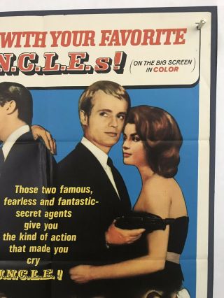 SPY WITH MY FACE Movie Poster (Fine, ) One Sheet 1965 Robert Vaughn 3915 3