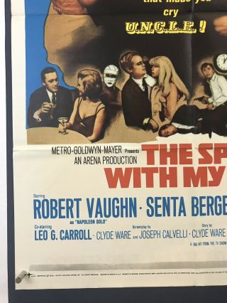 SPY WITH MY FACE Movie Poster (Fine, ) One Sheet 1965 Robert Vaughn 3915 5