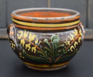 Greg Shooner Redware Pottery Jar/bowl With Handles 2012