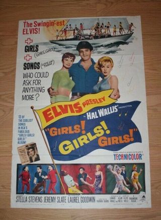 Elvis Presley Usa/paramount Girls Girls Girls 1 - Sheet Movie Poster