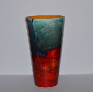 Poole England Pottery Vase,  Large Size,  Multi - Color