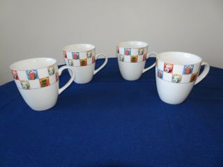 4 Each Block Pottery Marilyn Monroe Andy Worhol Large Coffee Mugs No Saucer