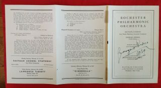 2/9/1939 GEORGES ENESCO Eastman Theatre SIGNED Box B PROGRAM Ink ROCHESTER 4