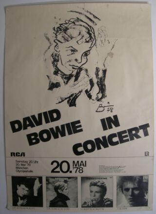 David Bowie Concert Tour Poster 1978