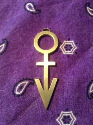 Prince & The Power Generation 1990 Gold Plated Androgynous Symbol Necklace
