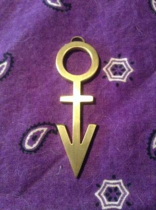 Prince & The Power Generation 1990 Gold Plated Androgynous Symbol Necklace 2