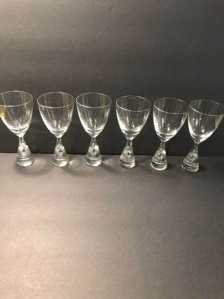 6 Holmegaard Denmark Claret Wine Glass Bent Severin Scan Mid Century Modern Euc