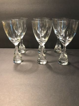 6 Holmegaard Denmark Claret Wine Glass Bent Severin Scan Mid Century Modern EUC 4