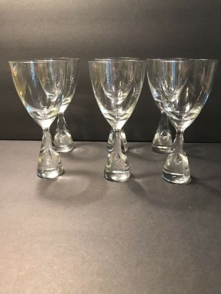 6 Holmegaard Denmark Claret Wine Glass Bent Severin Scan Mid Century Modern EUC 5