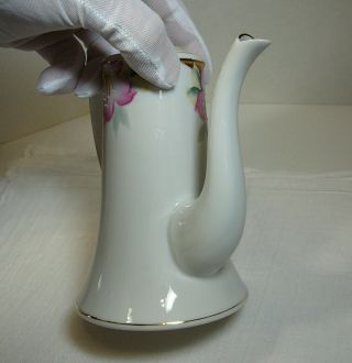 Noritake Azalea Mini Coffee Pot Vintage Porcelain 4