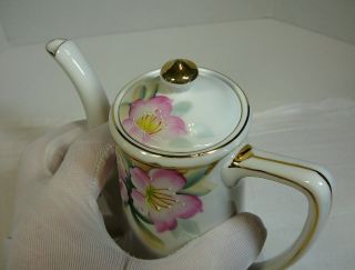 Noritake Azalea Mini Coffee Pot Vintage Porcelain 6