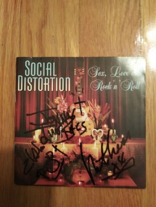 Social Distortion Signed Sex,  Love And Rock 