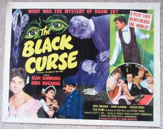 Black Curse R53 Hlf Sht Movie Poster Fld Terence Fisher Jean Simmons Vg