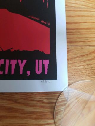 Marilyn Manson 2018 Salt Lake City TrumpMint,  Rare,  Signed & d 3/30 Poster 3