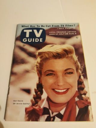 Tv Guide Gail Davis Annie Oakley Jack Webb 1956 July 28 - Aug 3 Ohio Ed.