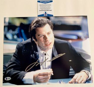John Travolta Autographed Pulp Fiction 11x14 Photo Signed W/ Beckett Grease